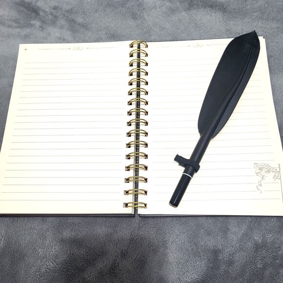 Harry Potter Hogwarts Crest Notebook & Feather Pen Set Journal Diary Book Wizard - Picture 2 of 16
